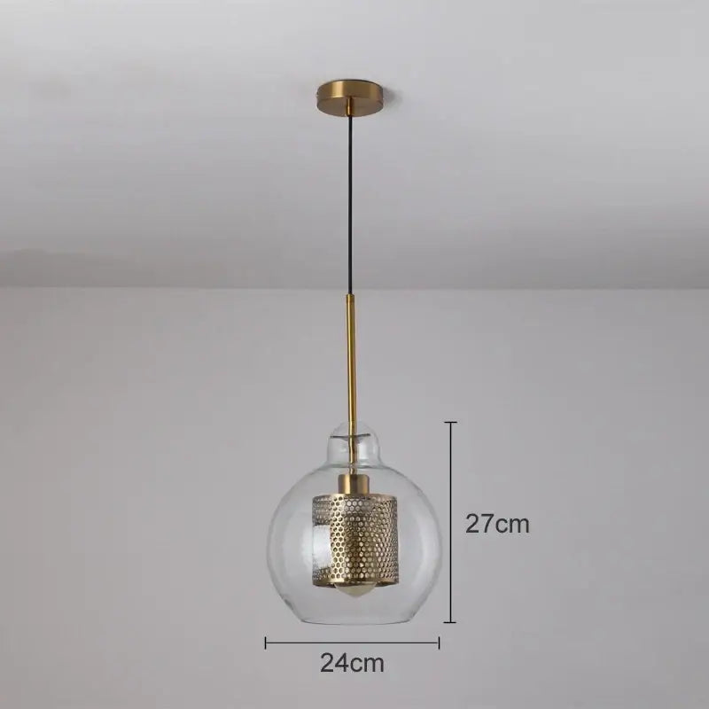Gold Mesh Pendant Light