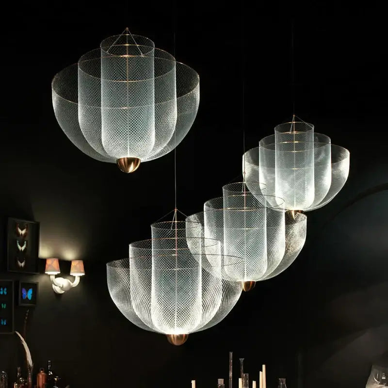 Gold Mesh Ceiling Chandelier