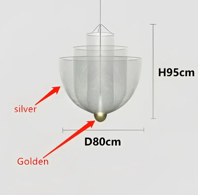 Gold Mesh Tiered Chandelier