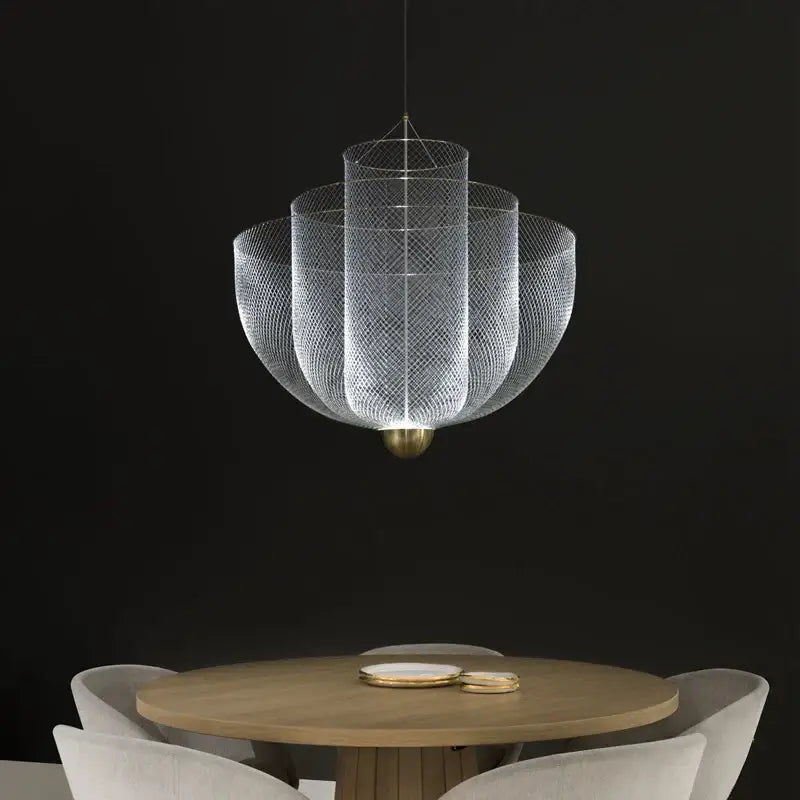 Gold Mesh Tiered Chandelier