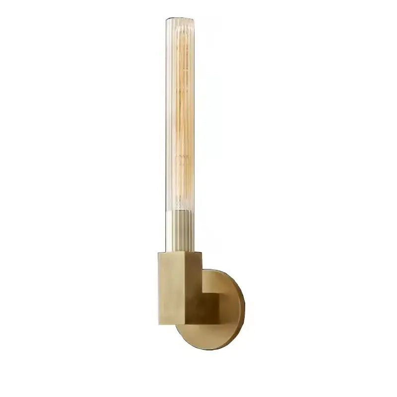 Gold Glass 2-Light Bathroom Wall Sconce