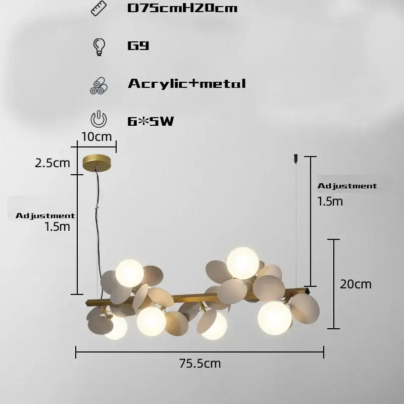 Gold Branching Pendant Light