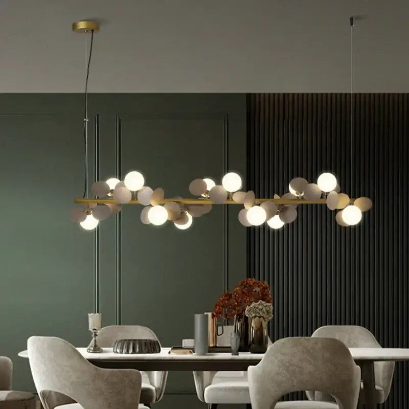 Gold Branching Pendant Light