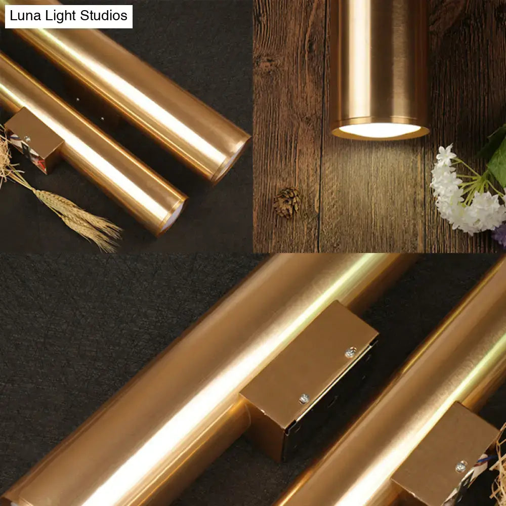 Gold Industrial Wall Lamp