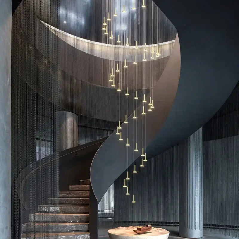 Gold Minimalist Ceiling Chandelier