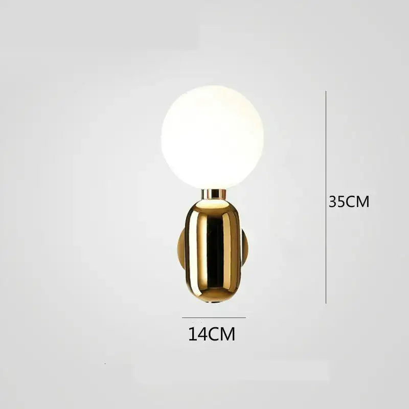 Gold Mirror Ball Sconce