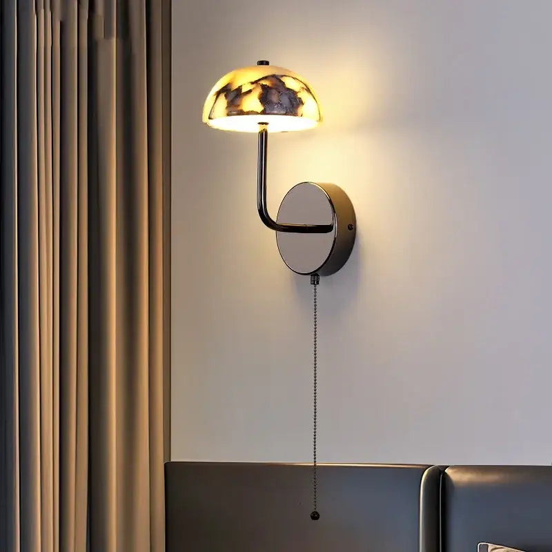 Gold Mushroom Wall Lamp