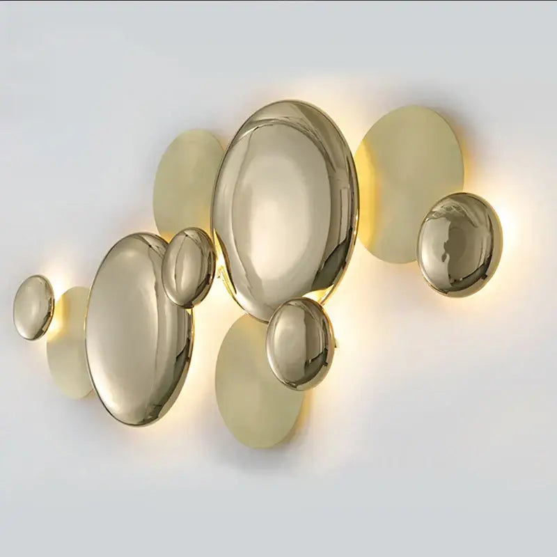 Art Deco Gold Spherical Wall Sconce 193cm