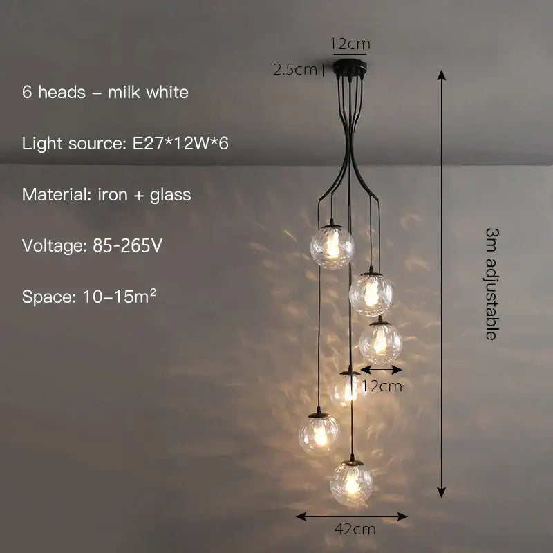 Gold Cascading Pendant Light