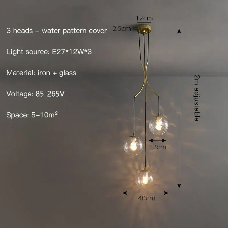 Gold Cascading Pendant Light