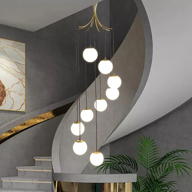 Gold Cascading Pendant Light