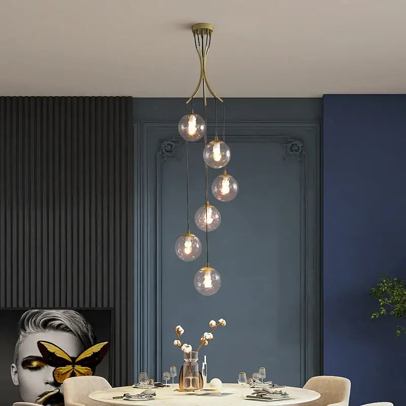 Gold Cascading Pendant Light