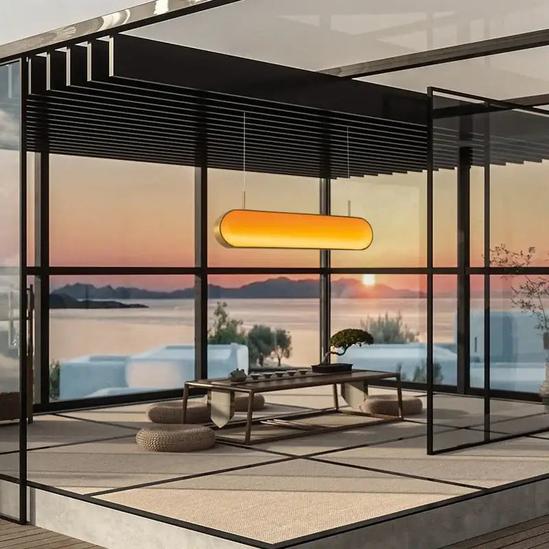 Gold Oval Sunset Chandelier