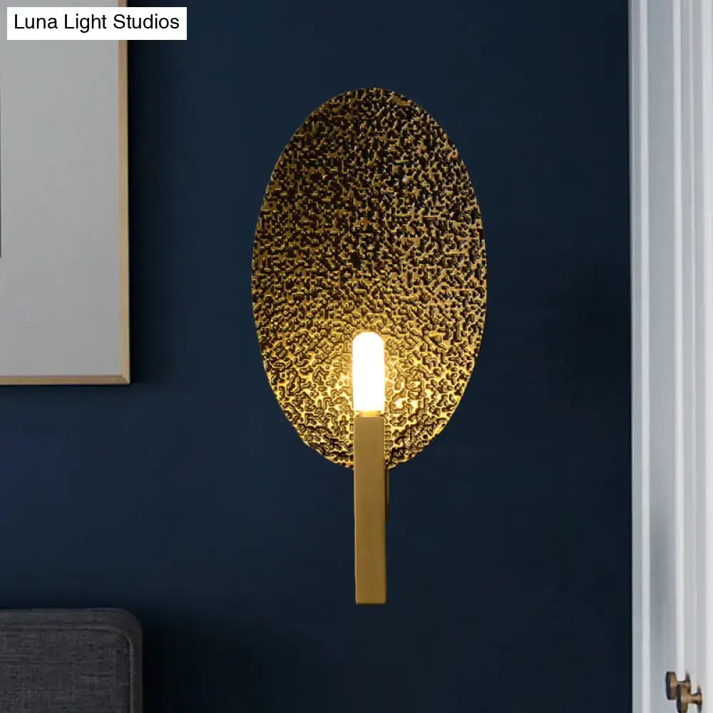 Gold Metal Speckled Glass Sconce