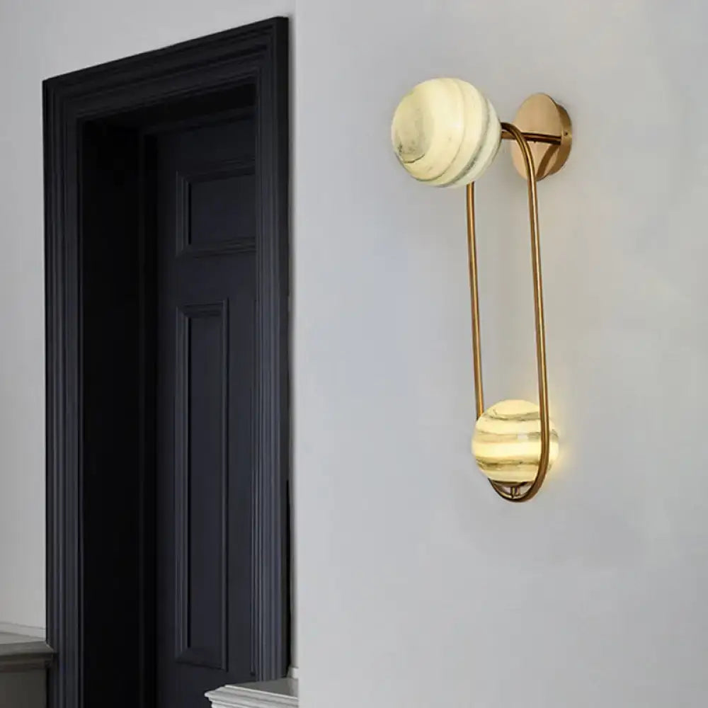 Gold Marble Wall Sconce