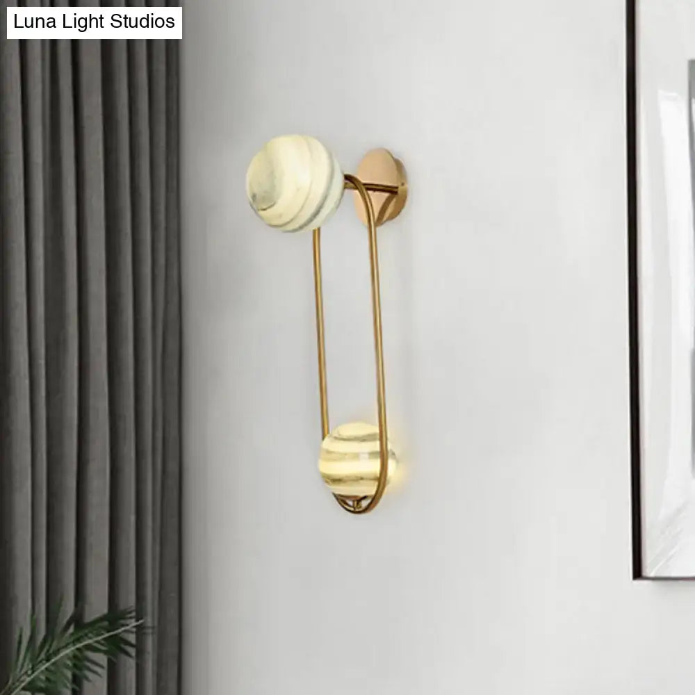 Gold Marble Wall Sconce