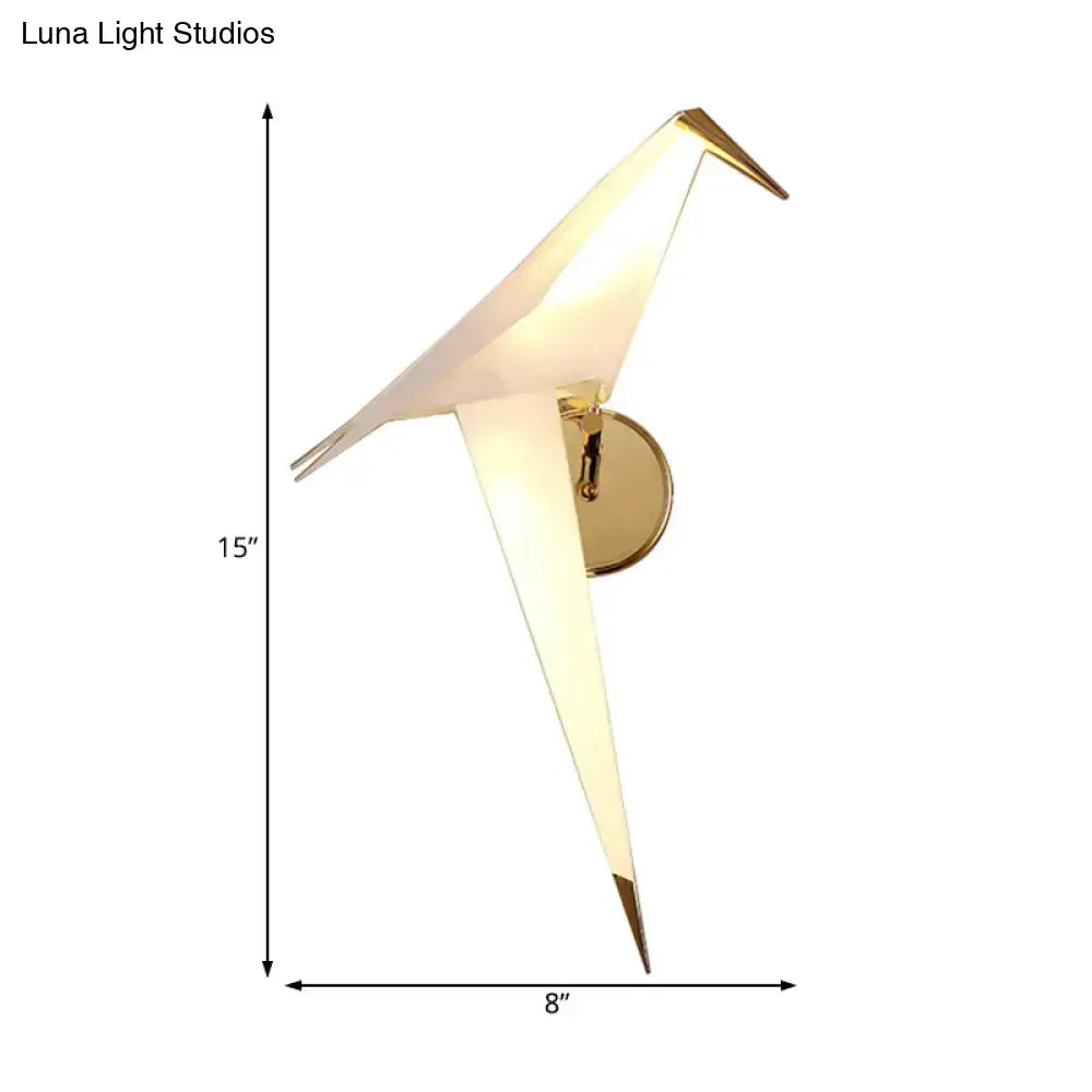Gold Crane Wall Sconce