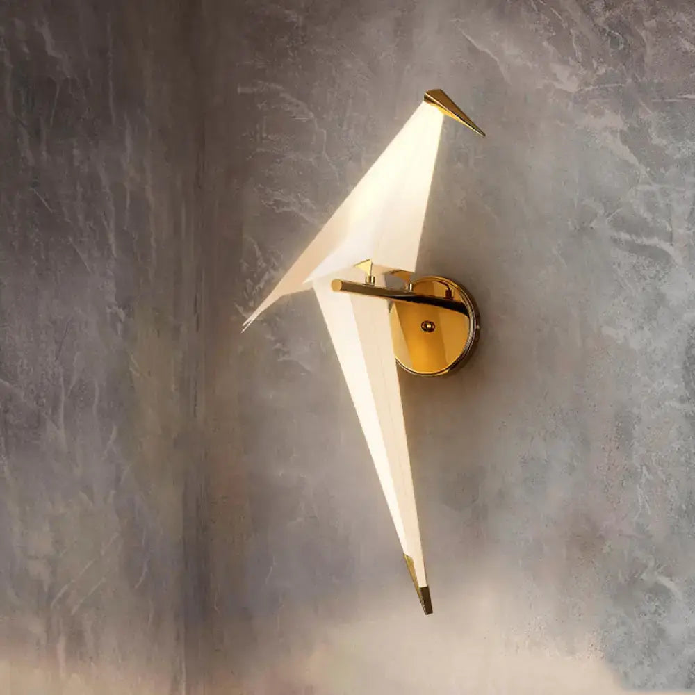 Gold Crane Wall Sconce