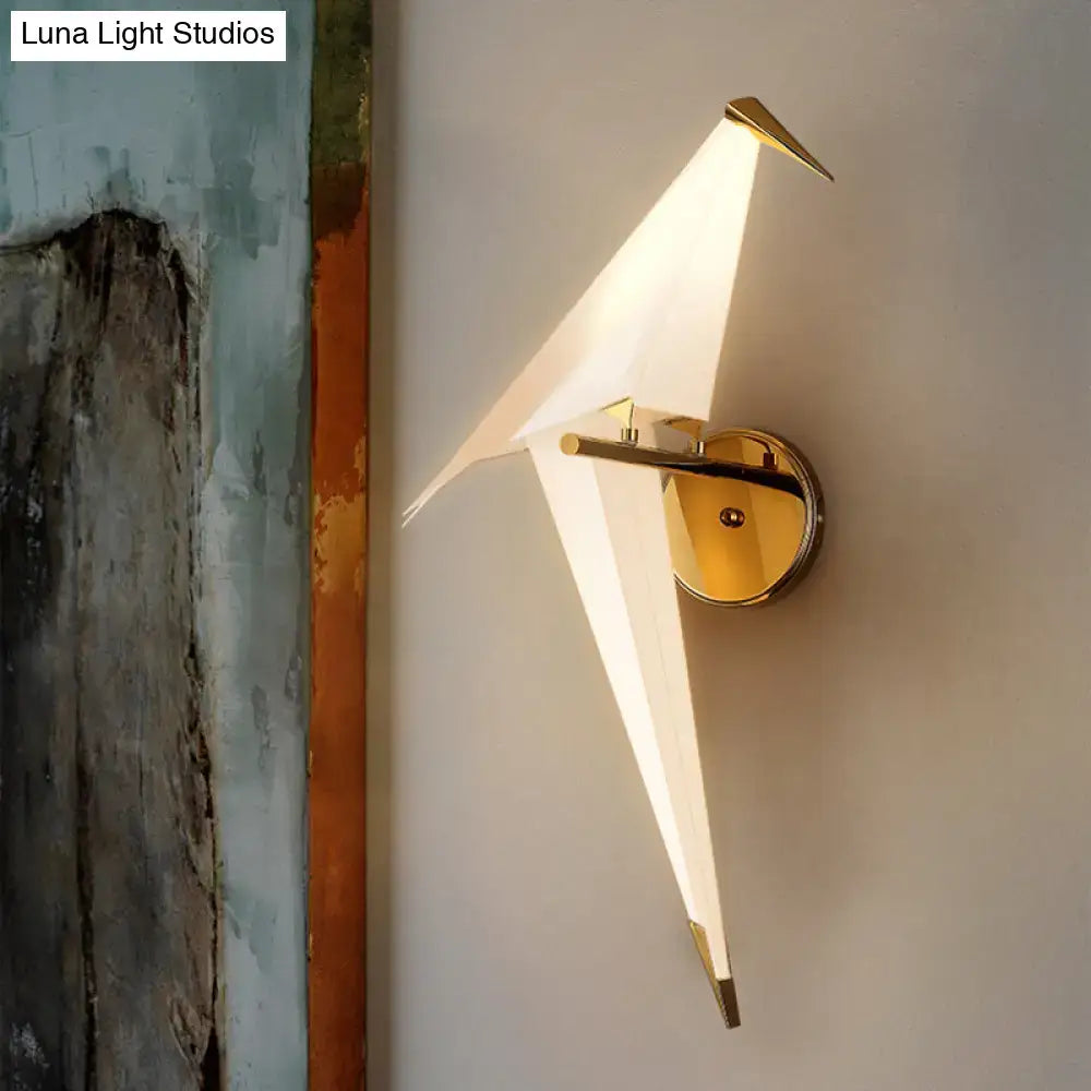 Gold Crane Wall Sconce