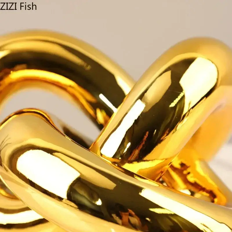 Gold-Plated Knot Sculpture