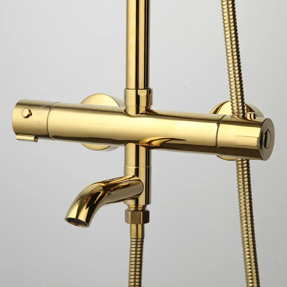 Gold Rainfall Shower Set