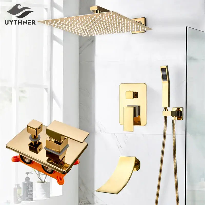 Gold Handheld Shower System