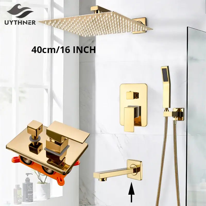 Gold Handheld Shower System
