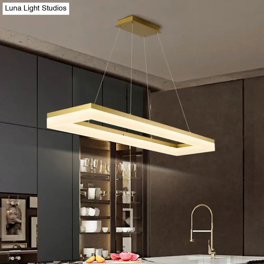 Gold Rectangular LED Ceiling Light