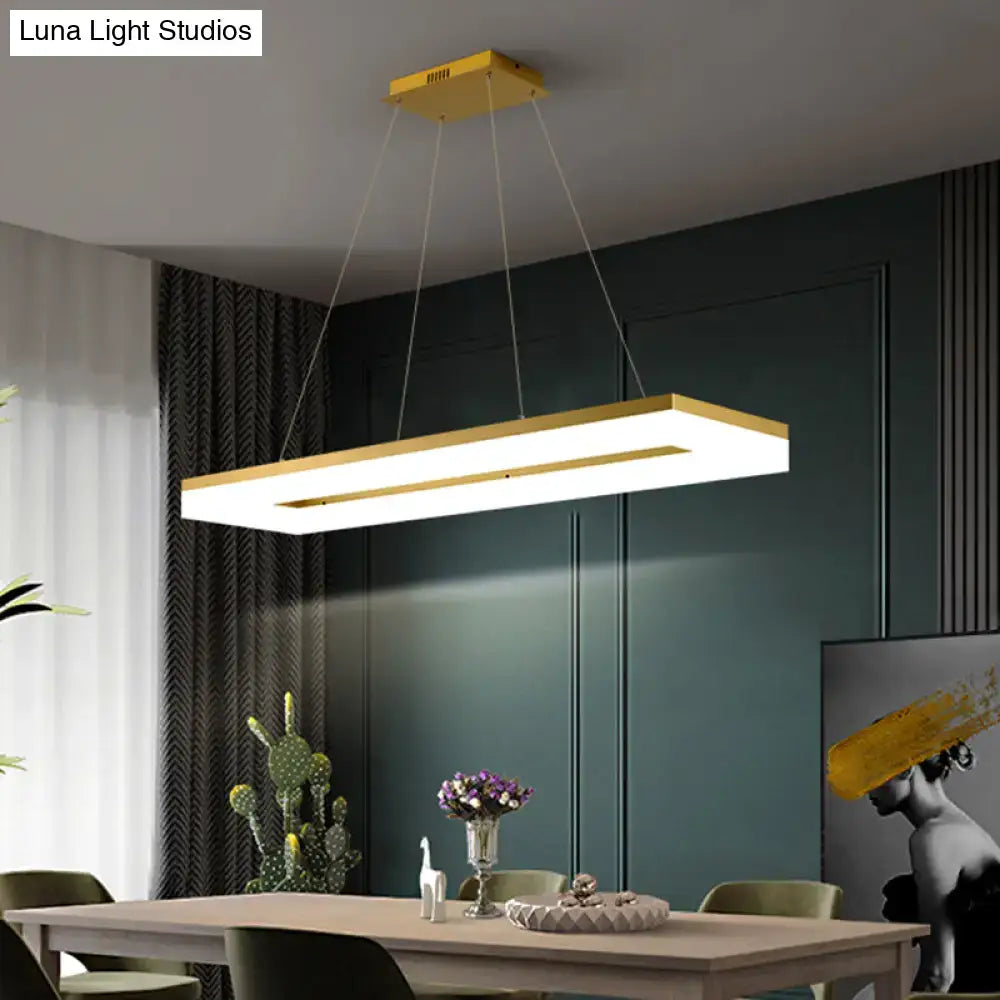 Gold Rectangular LED Ceiling Light