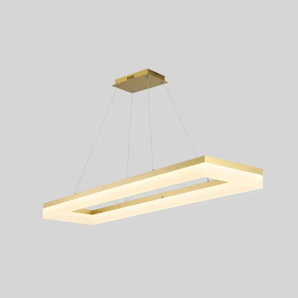 Gold Rectangular LED Ceiling Light