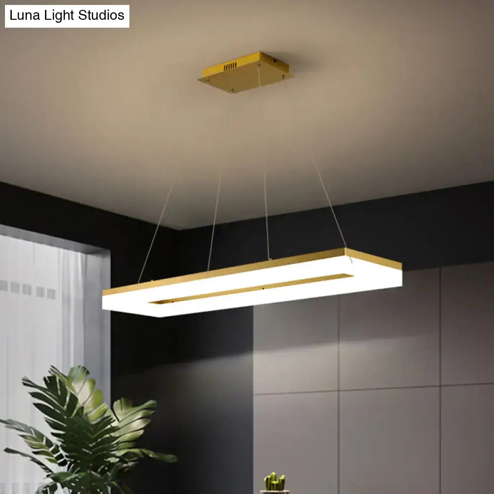Gold Rectangular LED Ceiling Light