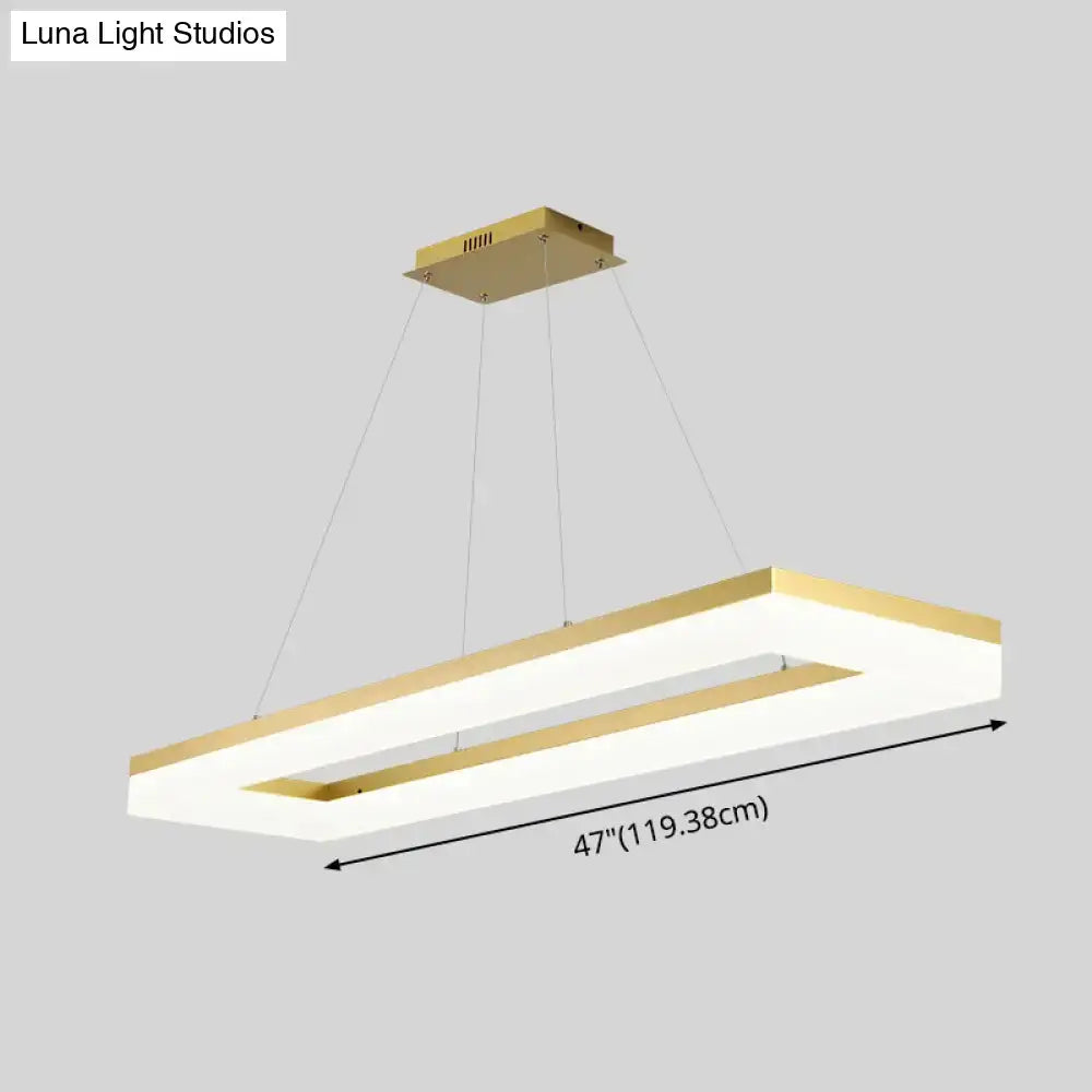 Gold Rectangular LED Ceiling Light