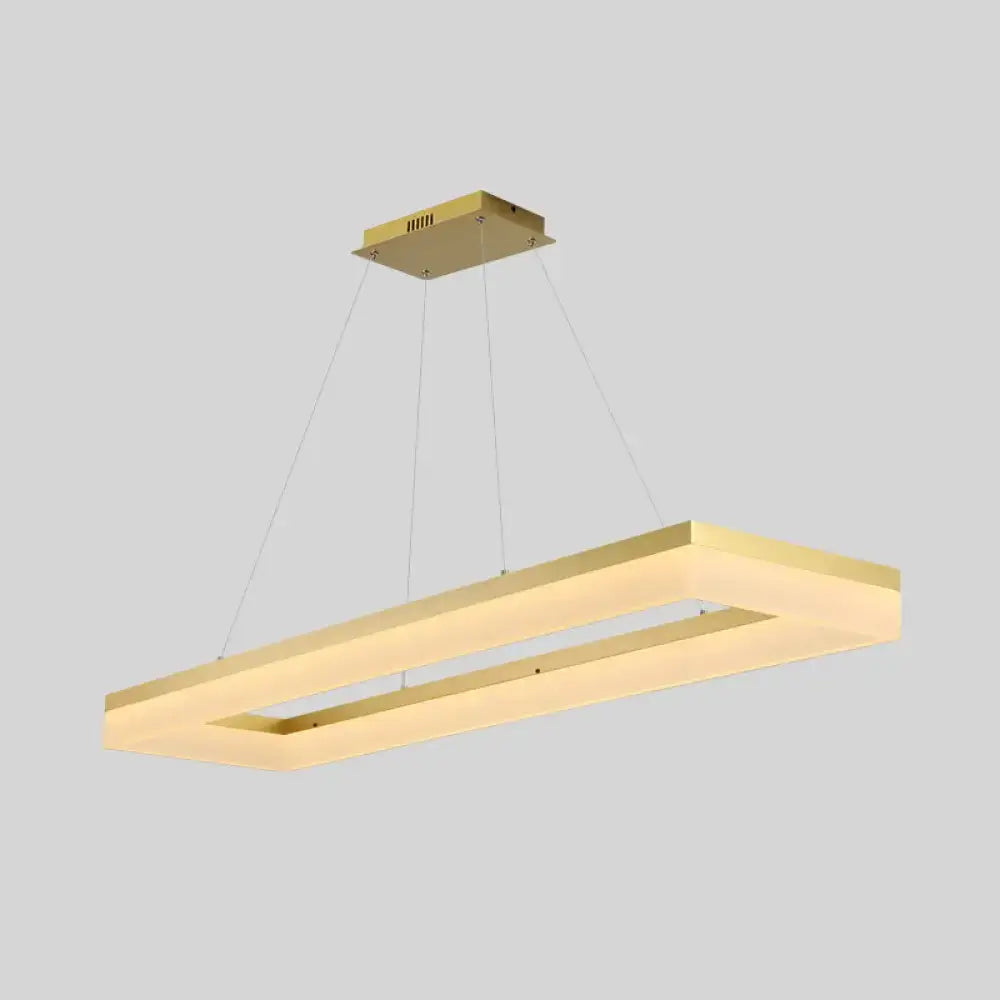 Gold Rectangular LED Ceiling Light