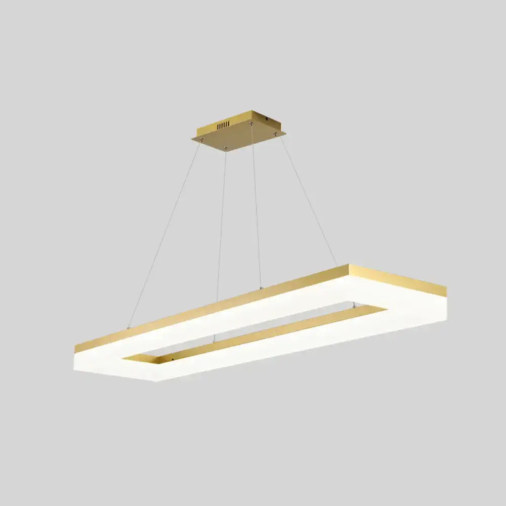 Gold Rectangular LED Ceiling Light