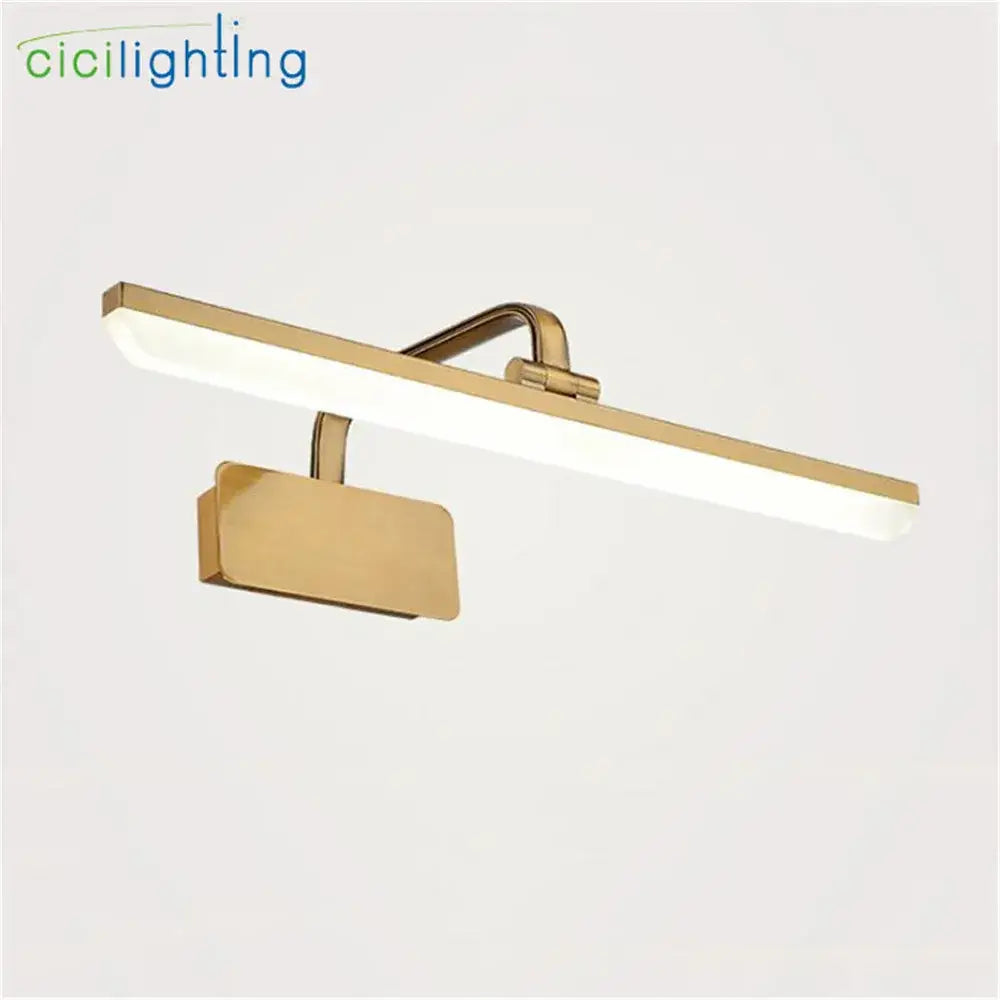 Gold LED Vanity Light 40-70cm Acrylic Finish