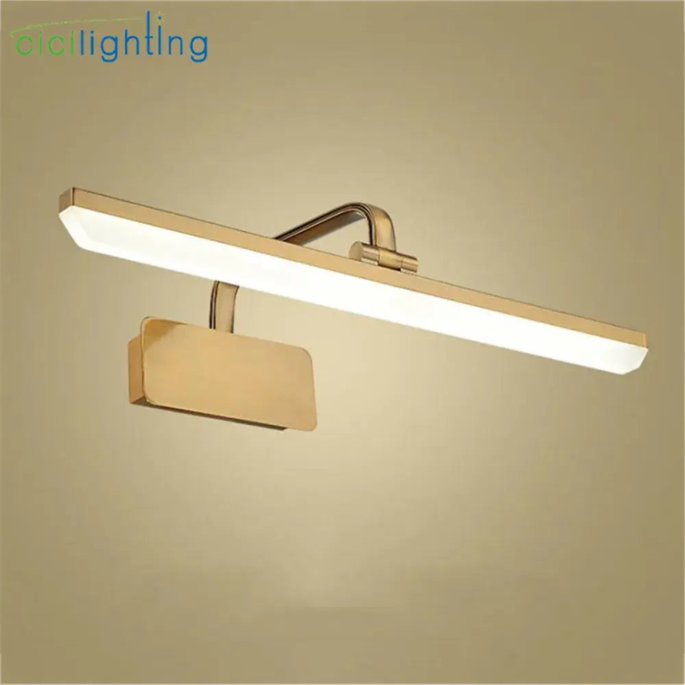 Gold LED Vanity Light 40-70cm Acrylic Finish