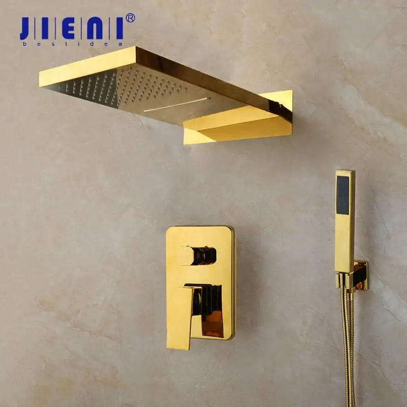 Gold Shower Mixer Set