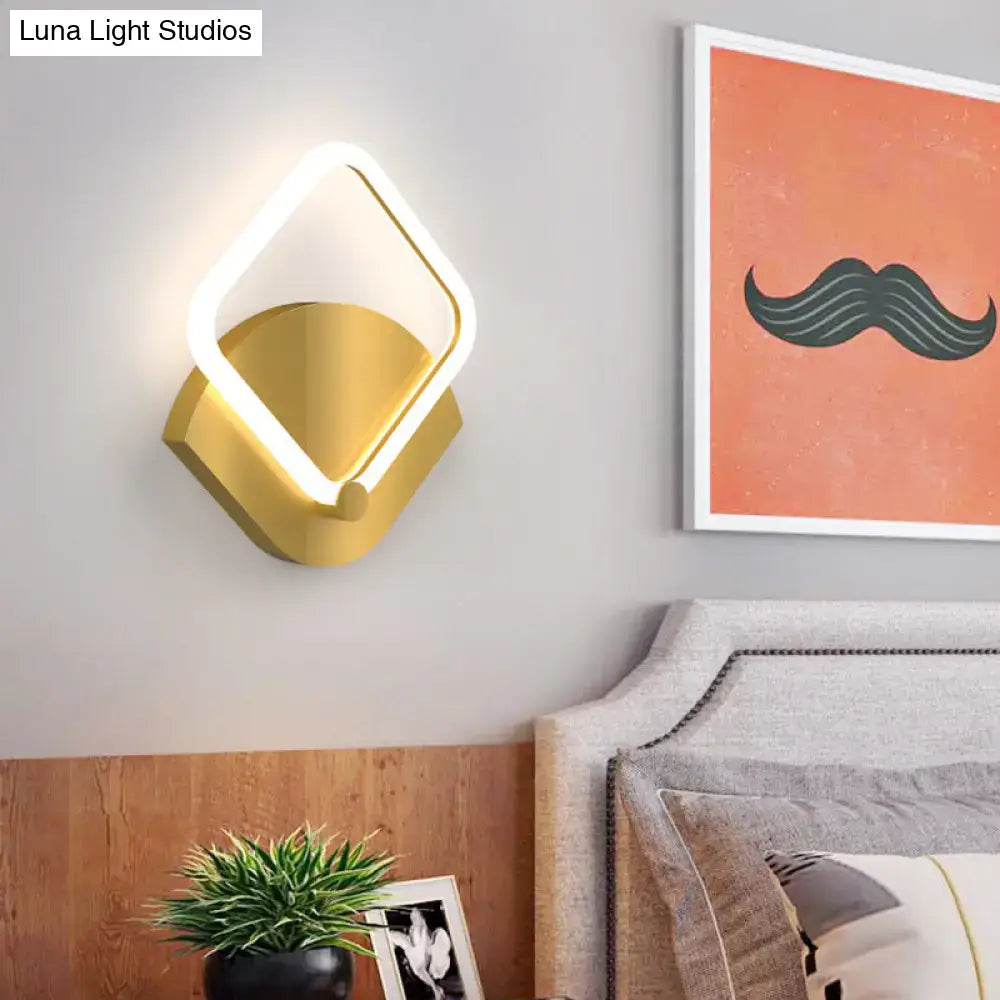Gold LED Warm Glow Wall Sconce