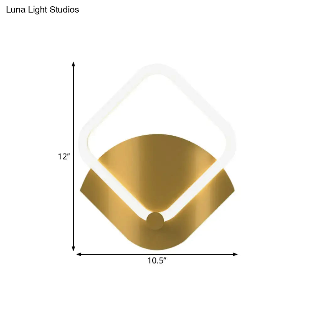 Gold LED Warm Glow Wall Sconce