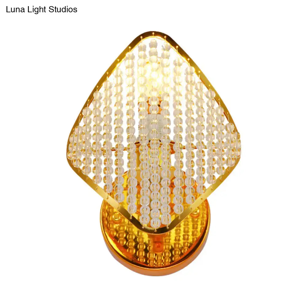 Gold Clear Crystal Wall Light