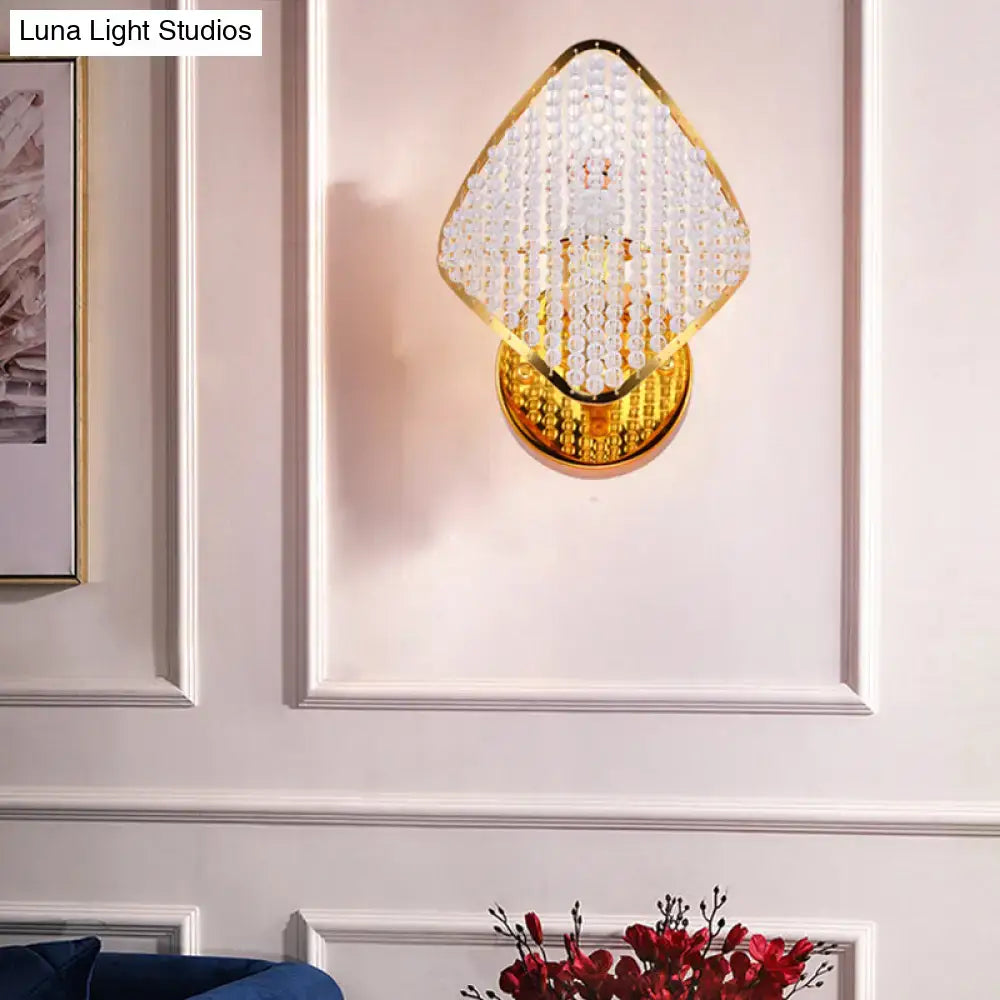 Gold Clear Crystal Wall Light