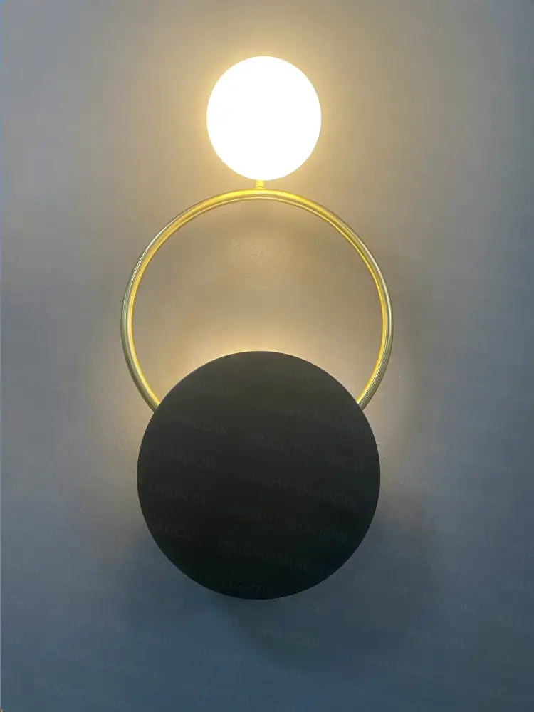 Gold Ring Glass Sconce