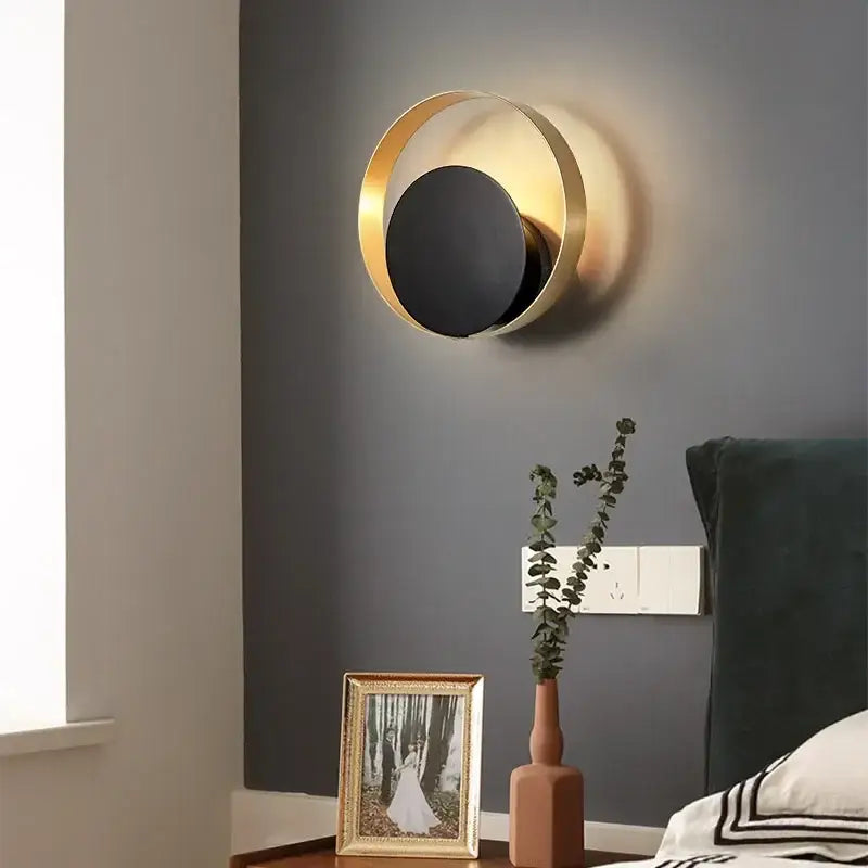 Gold Ring Glass Sconce