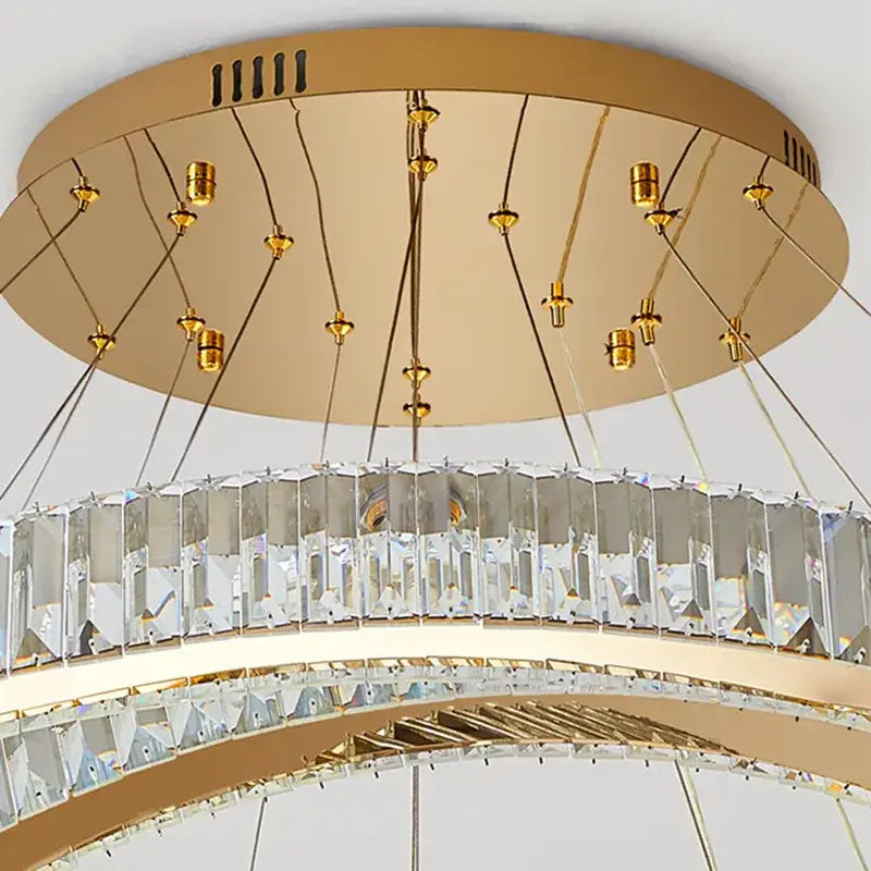 Gold LED Ring Chandelier Gold or Chrome Body
