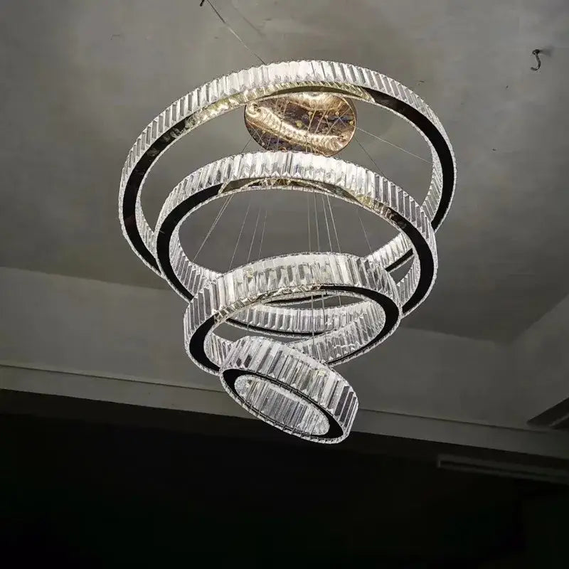 Gold LED Ring Chandelier Gold or Chrome Body