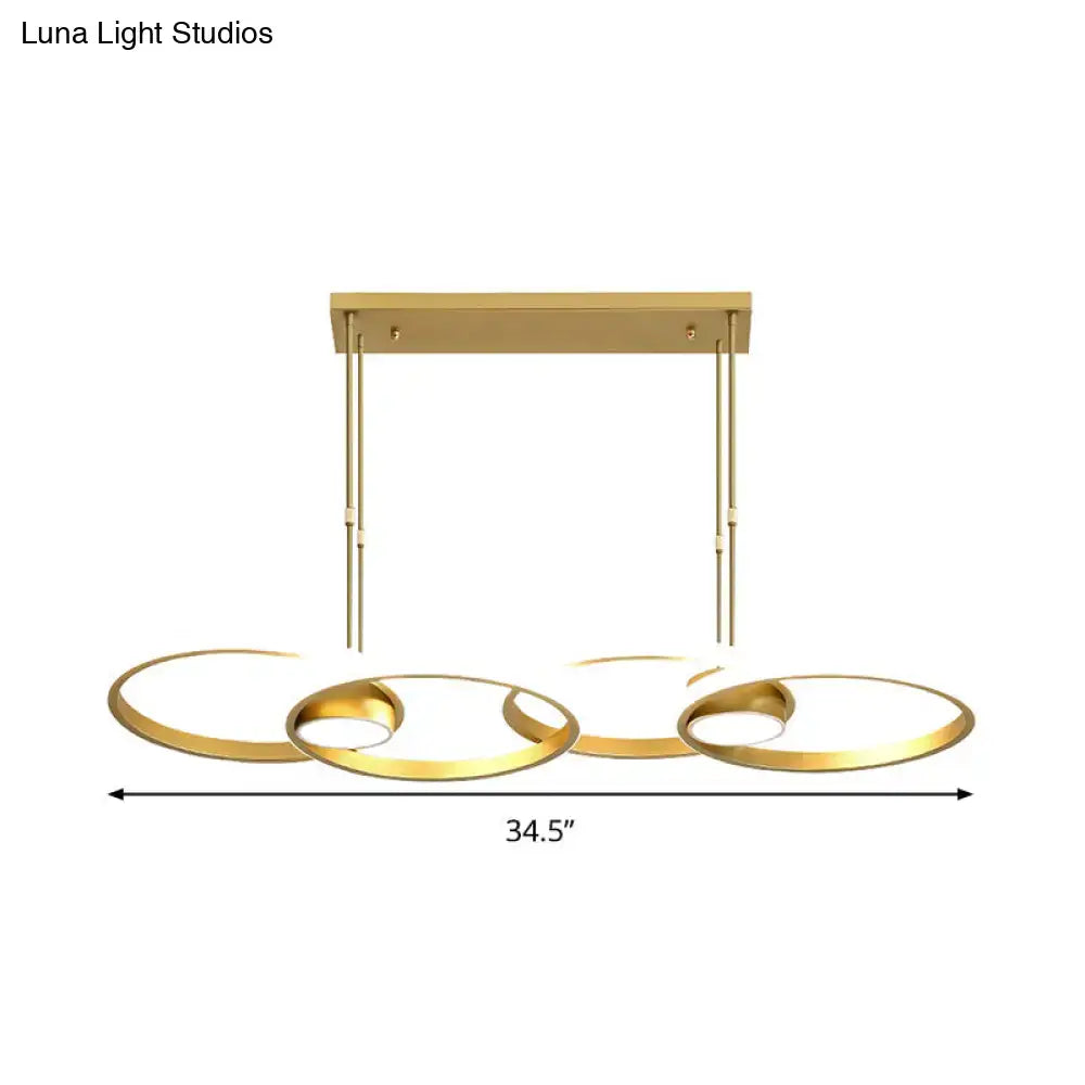 Gold Ring Warm White LED Pendant Light