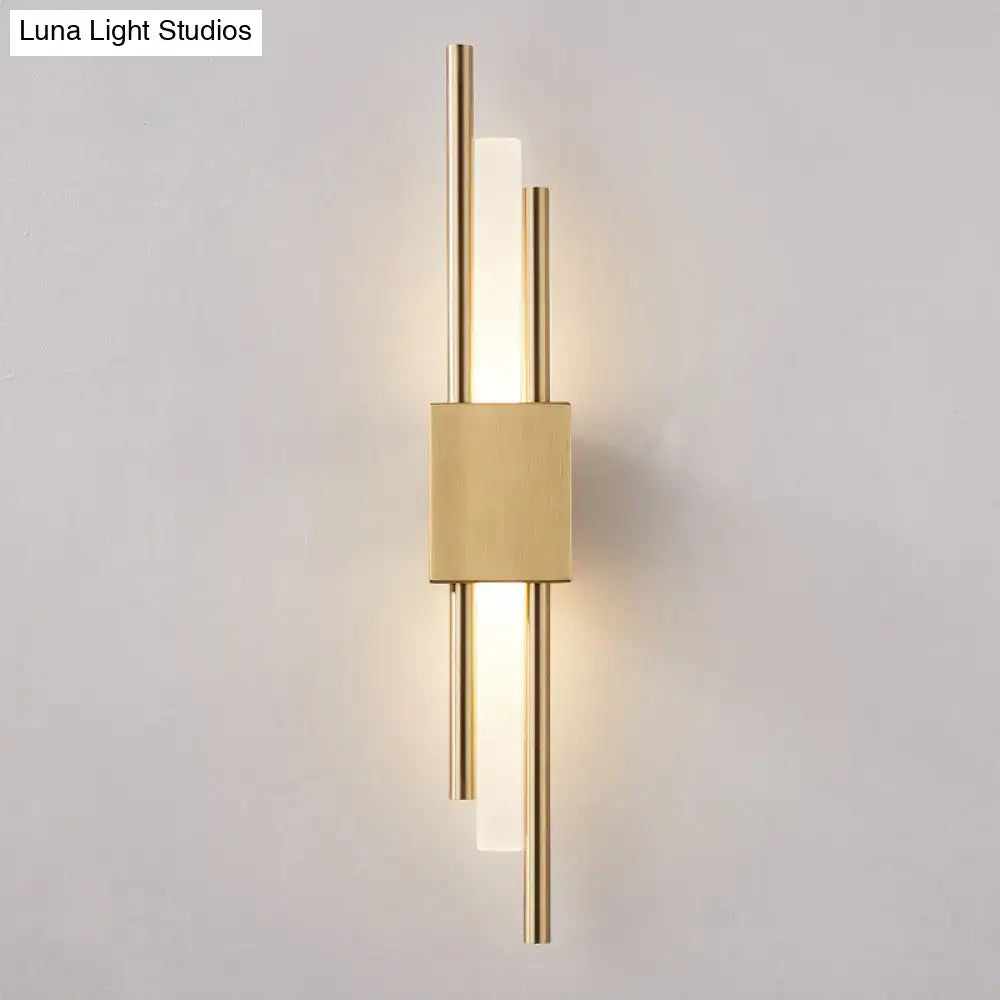 Gold Rod LED Wall Sconce