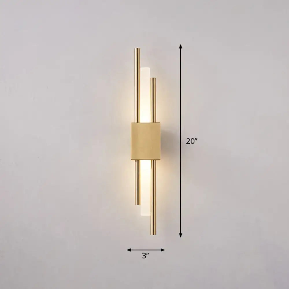 Gold Rod LED Wall Sconce