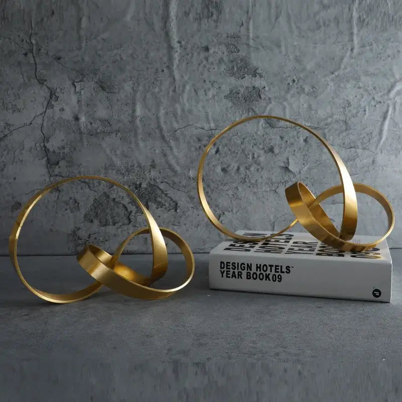 Gold Rope Knot Sculpture