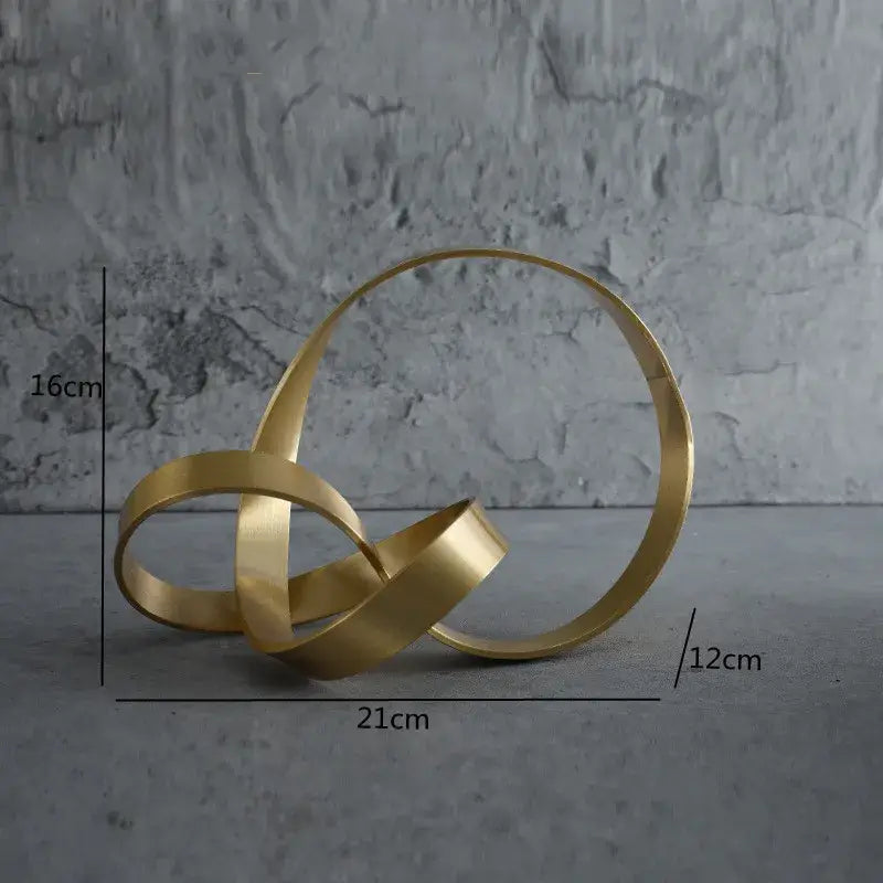 Gold Rope Knot Sculpture